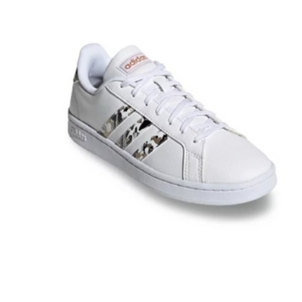 adidas x Zoe Saldana Grand Court Women's Sneakers (White Copper Metallic)